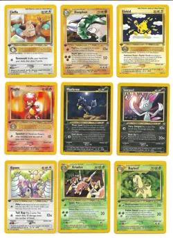 Pokemon 1st Edition Neo Genesis Non Holo Complete Set Near Mint - MINT 92 Cards - Image 2