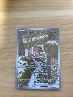 Pokemon- Swinub - 165/159 - Illustration Rare - Journey Together NM Holo - Image 1