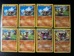 2011 Pokemon Black & White Emerging Powers Lot of 8 - Krookodile, Krokorok Holo - Image 1