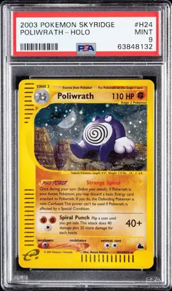 Pokemon Poliwrath Holo Rare PSA 9 Skyridge H24/H32 2003 110 HP - Image 1