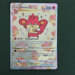 Pokemon TCG Simisear Vstar Crown Zenith Galarian Gallery Ultra Rare GG37/GG70 - Image 1