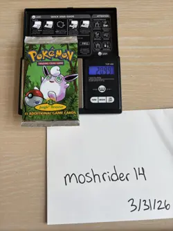 Pokemon Jungle first edition Booster Pack Wigglytuff 1st HeavyU 20.99g - Image 1