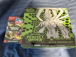Pokemon TCG Perfect Order PC Pokemon Center Exclusive ETB and Booster Bundle - Image 1