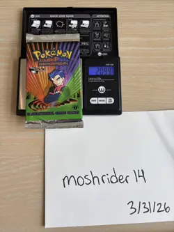 Pokemon TCG Gym Challenge 1st Edition Booster Pack Koga WOTC 20.99g HeavyU - Image 1