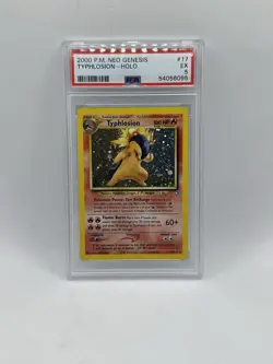 2000 Pokemon Neo Genesis Unlimited #17/111 Typhlosion Holo PSA 5 - Image 1