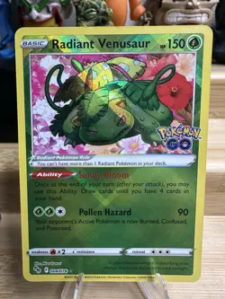 Radiant Venusaur 004/078 Pokemon GO Holo - Image 1