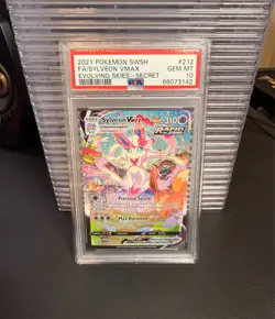 POKEMON SWORD & SHIELD FA/SYLVEON VMAX EVOLVING SKIES-SECRET PSA 10 - Image 1