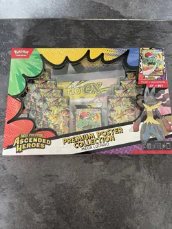 Pokemon TCG Ascended Heroes Premium Poster Collection Mega Lucario New & Sealed - Image 4