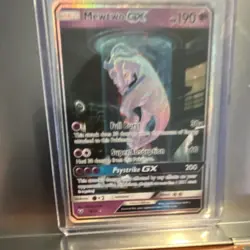 Pokemon Mewtwo GX Shining Legends Full Art Holo 78/73 Shiny Holo Rare GX HP 190 - Image 1