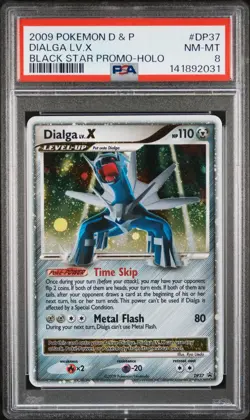 PSA 8 DIALGA LV.X HOLO DP37 DIAMOND & PEARL BLACK STAR PROMO POKEMON BM - Image 1