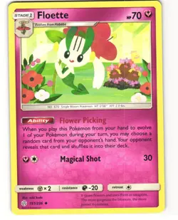 Floette Uncommon Pokemon TCG Cosmic Eclipse 151/236 LP - Image 1