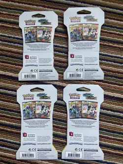 Pokemon Sun & Moon Cosmic Eclipse 4 Sleeved Booster Packs Dialga Palkia Arceus - Image 2