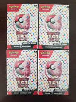 LOT of 4 New POKEMON SCARLET & VIOLET 151 BOOSTER BUNDLE BOXES Factory SEALED - Image 1