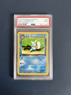 Pokemon TCG Team Rocket 2000 Dark Wartortle 46/82 1st Edition PSA 9 - Image 1