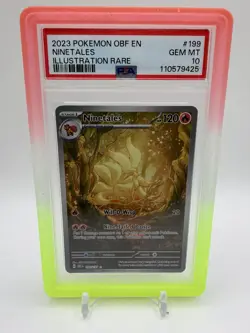 Pokemon TCG SV03 Obsidian Flames Ninetales Illustration Rare Holo 199/197 PSA 10 - Image 1