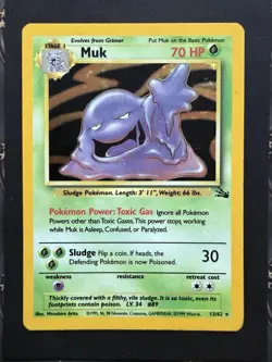 Pokemon Muk Holo Rare Fossil 13/62 Unlimited 1999 - Image 3