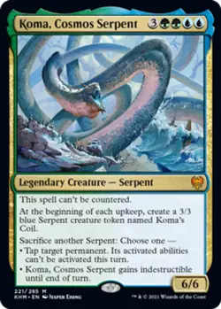 Mint/Near-Mint, English - 1 x MTG Koma, Cosmos Serpent Kaldheim - Image 1