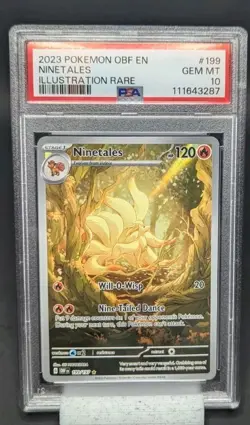 Ninetales 199/197 Pokemon TCG Obsidian Flames Illustration Rare PSA 10 - Image 1