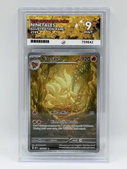 Ace 9 Ninetales 199/197 Obsidian Flames Illustration Rare Pokemon TCG Card - Image 1