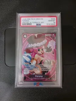 One Piece Card Game TCG Perona EB03-045 Alt Art SP PSA 10 Heroines Edition - Image 1