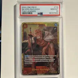 2024 ONE PIECE OP08-TWO LEGENDS #118 SILVERS RAYLEIGH PSA 10 - Image 1