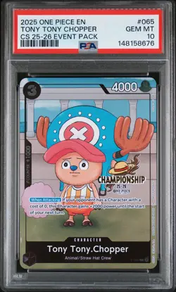 2025 ONE PIECE CHAMP 2025-26 EVENT PACK #065 TONY TONY CHOPPER PSA 10 - Image 1