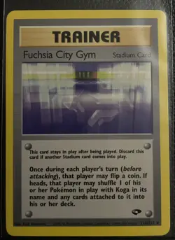 Pokemon TCG Fuchsia City Gym Gym Challenge 114/132 Unlimited Uncommon LP - Image 1