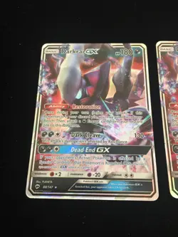 Pokemon TCG 2X LOT Darkrai GX 88/147 Ultra Rare HP 180 HOLO FOIL SHARP CONDITION - Image 2