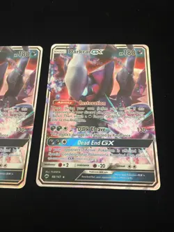 Pokemon TCG 2X LOT Darkrai GX 88/147 Ultra Rare HP 180 HOLO FOIL SHARP CONDITION - Image 3