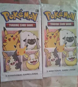 2 Pokemon TCG Celebrations 25th Anniversary General Mills Cereal Booster Packs - Image 1