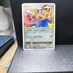 Pokemon Zacian Lv. X SWSH135 Sword & Shield Promo 25th Anniversary Level Up Holo - Image 1