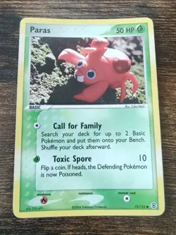 Pokemon EX FireRed & LeafGreen Paras 72/112 Reverse Holo NM-MINT - Image 1