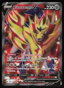 Zamazenta V 196/202: Sword & Shield Base Set Pokemon TCG Near Mint - Image 1