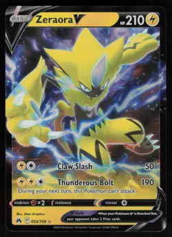 Zeraora V 053/159: Crown Zenith Pokemon TCG Near Mint - Image 1