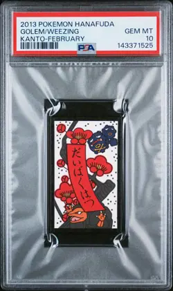 2013 POKEMON HANAFUDA KANTO FEBRUARY GOLEM/WEEZING PSA 10 - Image 1