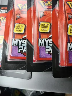 Lot Of 6 NEW SEALED 2025 Pokemon Mystery Pack Mewtwo Possible Vintage Chase Pack - Image 2