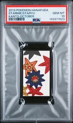 2013 POKEMON HANAFUDA KANTO OCTOBER STARMIE/STARYU PSA 10 - Image 1