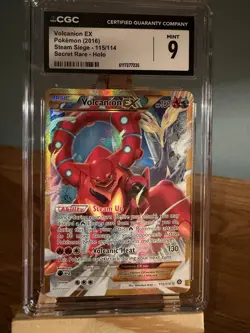 Pokemon 2016 Volcanion EX Steam Siege 115/114 Secret Rare - Holo CGC graded 9 - Image 1