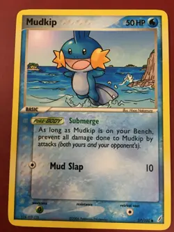 POKEMON MUDKIP 57/100 EX CRYSTAL GUARDIANS COMMON NEAR MINT - Image 1