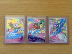 Pokemon TCG First Partner Illustration Collection Alola Starters Full Set - Image 1