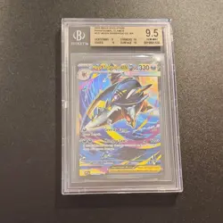 Pokemon Mega Sharpedo EX SR 127/094 Phantasmal Flames Beckett 9.5 Full Art Holo - Image 1