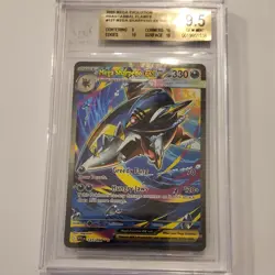 Pokemon Mega Sharpedo EX SR 127/094 Phantasmal Flames Beckett 9.5 Full Art Holo - Image 3