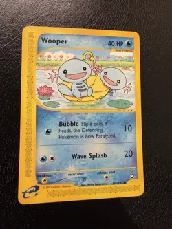 Pokemon TCG Wooper 117/147 Aquapolis Regular LP - Image 4