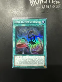 YUGIOH BLACK FEATHER WHIRLWIND SUPER RARE DABL-EN052 1ST EDITION - Image 1