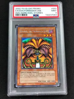 Yugioh 2002 Exodia The Forbidden One DDS-003 PSA 9 Secret Rare - Image 1