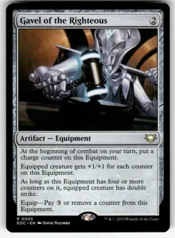 GAVEL OF THE RIGHTEOUS #55 MTG COMMANDER: EDGE OF ETERNITIES - Image 1