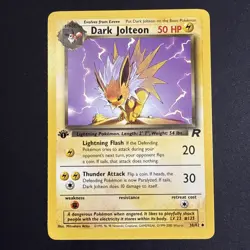 2000 POKEMON TCG TEAM ROCKET 38/82 DARK JOLTEON 1ST EDITION UNCOMMON NEAR MINT - Image 1