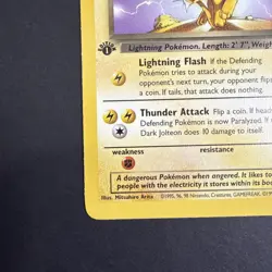 2000 POKEMON TCG TEAM ROCKET 38/82 DARK JOLTEON 1ST EDITION UNCOMMON NEAR MINT - Image 3