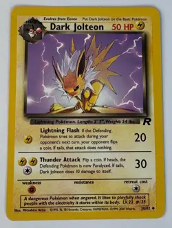 Pokemon TCG Dark Jolteon 38/82 Team Rocket 2000 Rare - Image 1