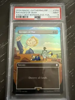Magic: The Gathering - Universes Beyond: Fallout Ravages of War Borderless PSA 9 - Image 1